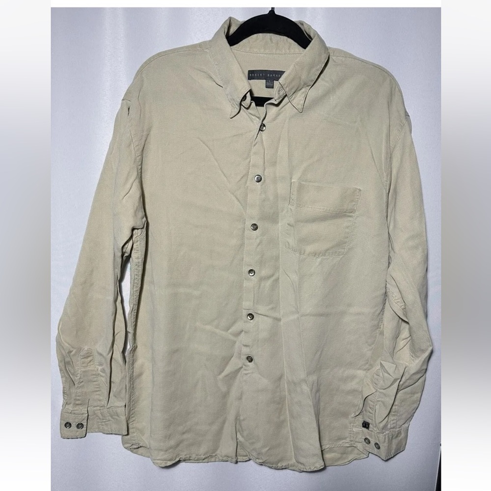 Robert Barakett Mens Textured Long Sleeve Button Down 100% Lyocell